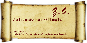 Zelmanovics Olimpia névjegykártya